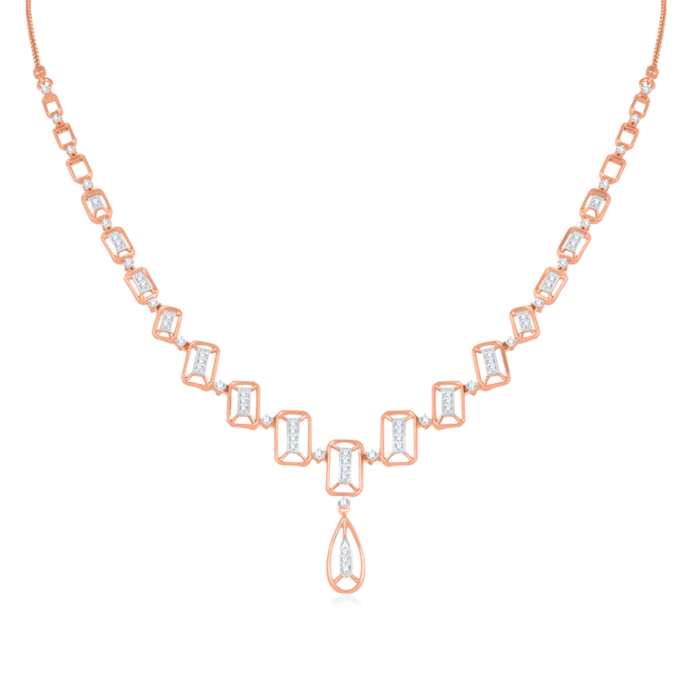 Tear drop Diamond Necklace